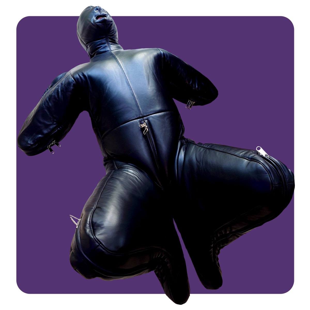 Leatherprison bitchsuit, leather bondage, fetish, trapped, dungeon, sub, dom, slave
