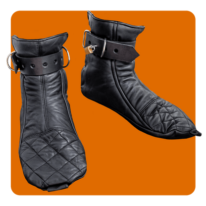 Leatherprison leather bondage boots, fetish, slave, dom, sub