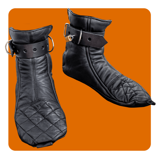 Leatherprison leather bondage boots, fetish, slave, dom, sub
