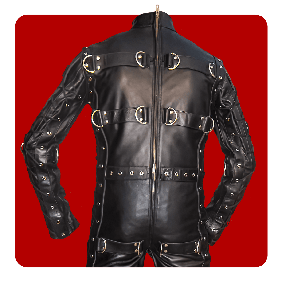 Leatherprison leather bondage suit, fetish, dungeon, sub, slave, dom