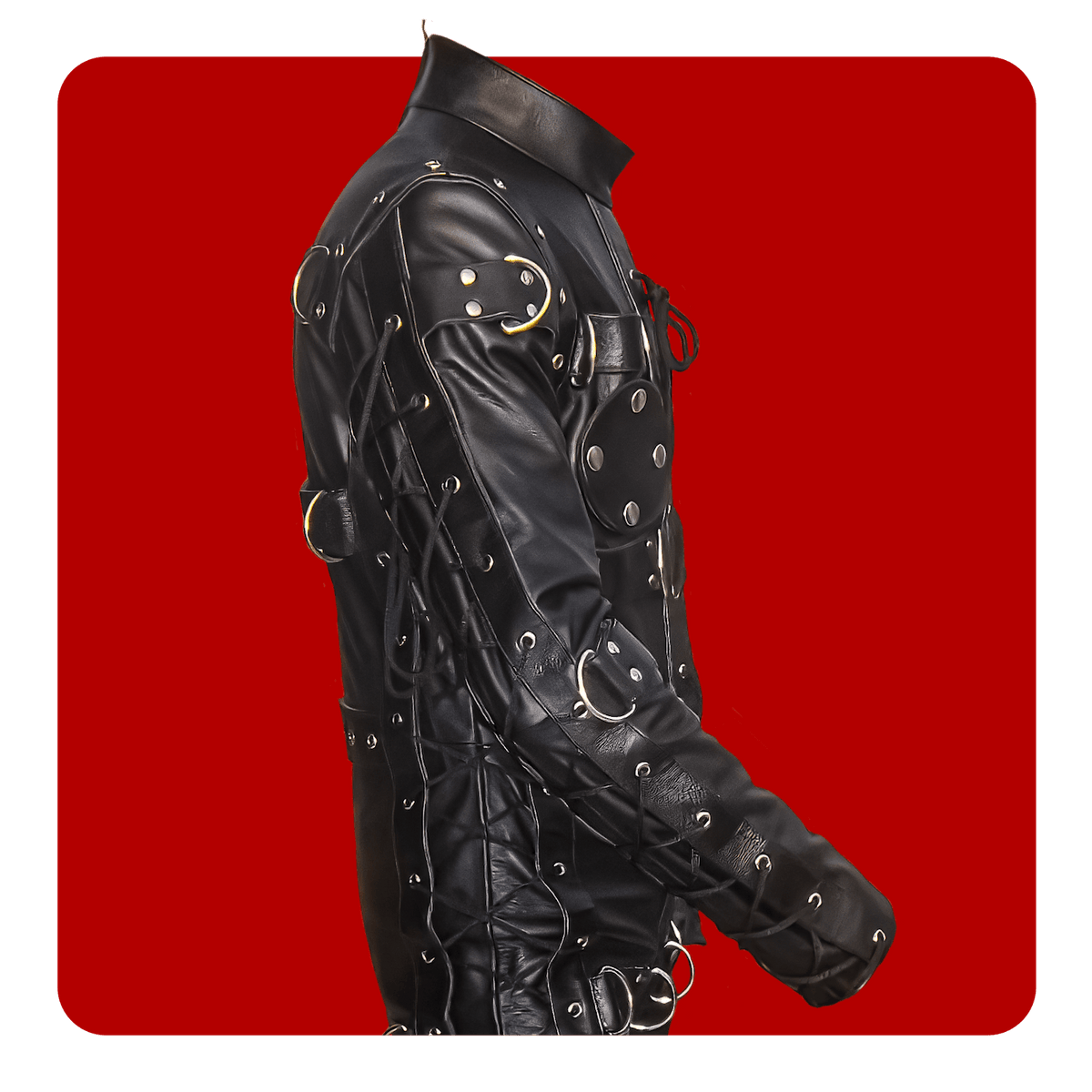 Leatherprison leather bondage suit, fetish, dungeon, sub, slave, dom