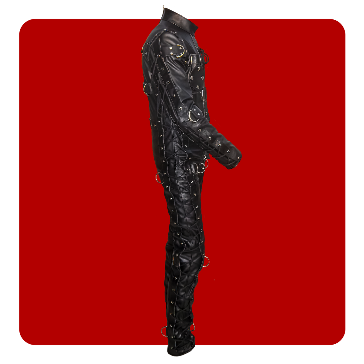 Leatherprison leather bondage suit, fetish, dungeon, sub, slave, dom