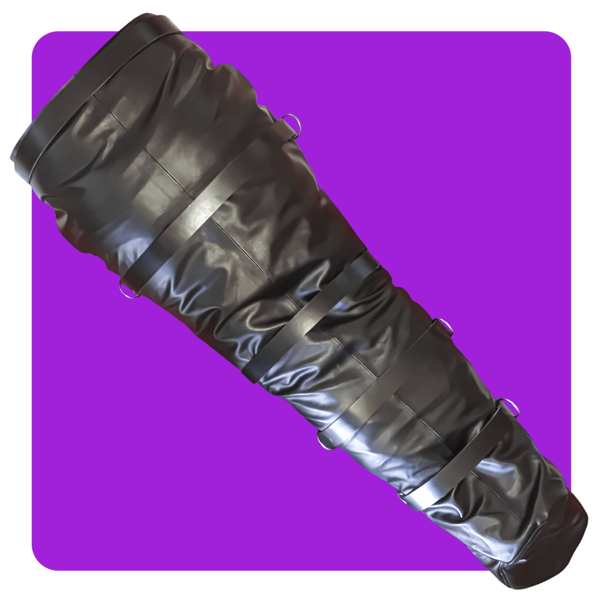 Leatherprison leg binder, leather bondage, fetish, dungeon, slave, sub, dom