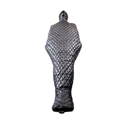 Quilted Leather bondage sleepsack, leather lined, fetish experience, back zip, hooded, internal sleeves. The ultimate in leather bondage