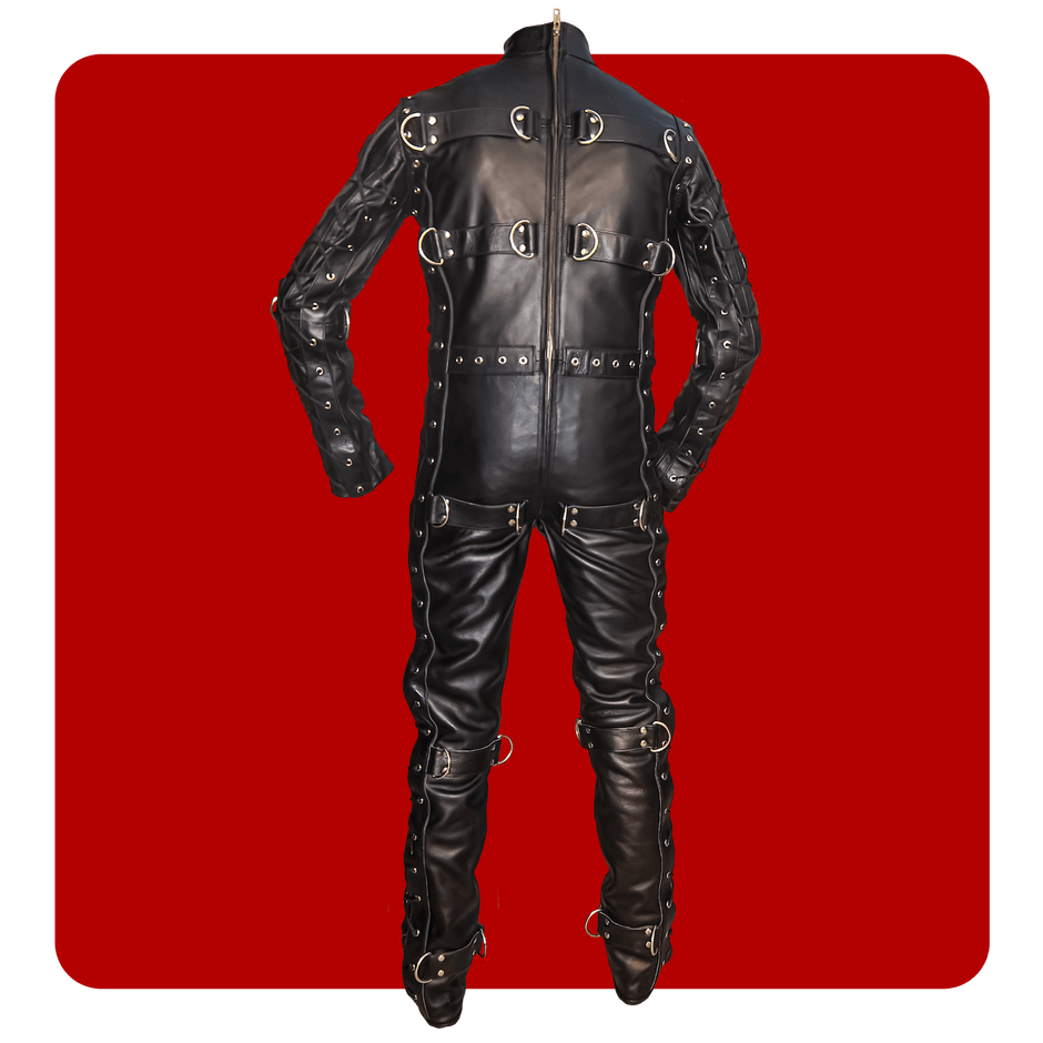 Leather Bondage Bodysuit | Handmade Luxury Matte Full-Body Harness Suit