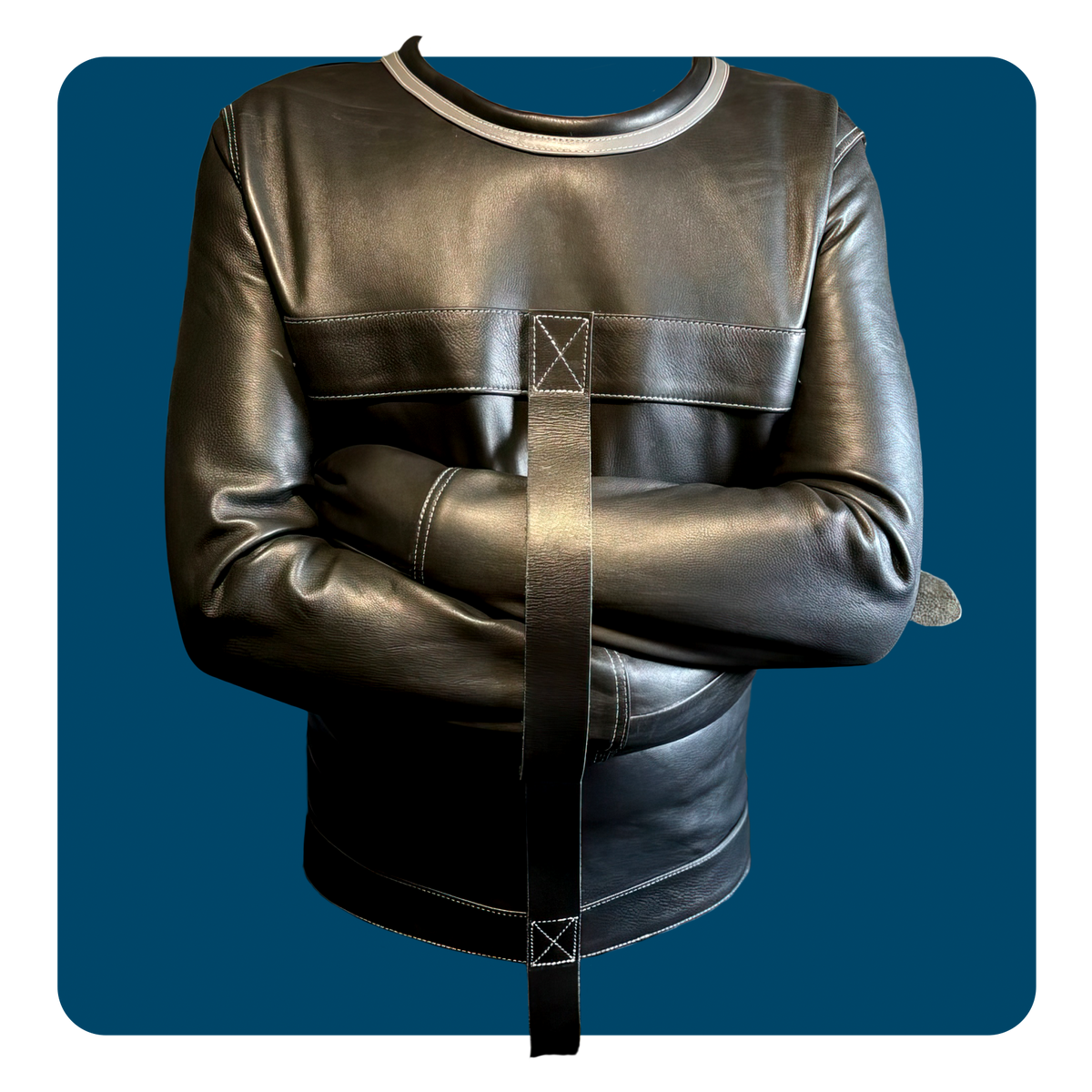 straitjacket, straightjacket, bondage jacket, leather bondage, asylum, historical, houdini, fetish, dungeon, dom, sub,